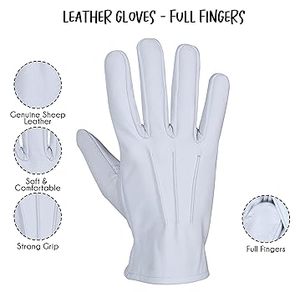 Haute qualité trois rayures hommes en cuir véritable léger écran tactile habillage gants respirant hiver extérieur main - Product Image 4