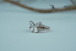 Bague de luxe en diamant cultivée en laboratoire taille poire et marquise VS1 clarté IGI SGL certifié or rose or argent fournisseur en gros - Product Image 4