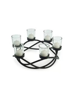 Stylish Metal Candle Holder Polished Finish Ideal For Modern Homes Office <b>Desks</b> And Elegant Home Decor - Product Image 2