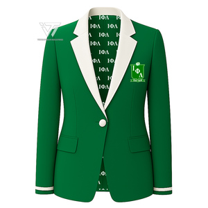 Grec Iota Phi Lambda Sorority prêt à expédier en coton biologique doublé personnalisé formel Double garniture Blazer veste - Product Image 1