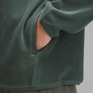 Sweatshirts en coton épais de haute qualité pour hommes sweat-shirt à col montant de sport uni à demi-fermeture éclair personnalisé - Product Image 4