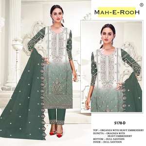 Costume Salwar Kameez exclusif/Design de robe pakistanaise Salwar Kameez/Costume de fête accessible à un prix raisonnable - Product Image 5