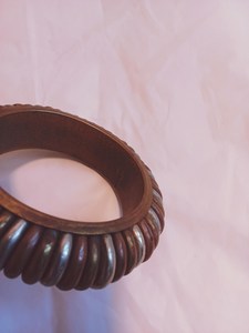 กำไลข้อมือทองเหลืองดิบ69มม., กำไลข้อมือฝัง, กำไลข้อมือช่องว่างเปล่า, สร้อยข้อมือทำด้วยมือกว้าง, ทองเหลืองดิบ - Product Image 2