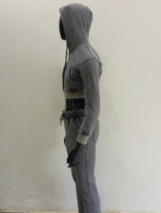 Women's Distressed Zip Hoodie Jogger Set Jogger Sweat suit Distressed Embroidery <b>Applique</b> <b>Patch</b> Acid Washed Women Men Tracksuit - Product Image 3