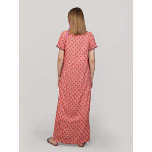 Evolove Women's Super Soft Comfortable Viscose Maxi Night Gown Floral Print XXL <b>Nighty</b> Dress with Pocket for Summer - Product Image 5