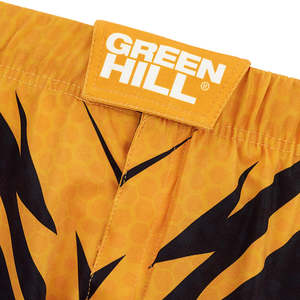 Pantalones Cortos de MMA Aprobados por IMMAF GREEN HILL, Ropa Deportiva Dorada de Diseño Personalizado para Muay Thai y Otras Artes Marciales, Servicio OEM Disponible - Product Image 3