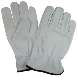 Guantes de Conducción de Seguridad de Piel de Vaca Natural Suave y Duradera, Color Blanco, con Logotipo Personalizado, Antideslizantes, de 7 oz, Tejidos - Product Image 1