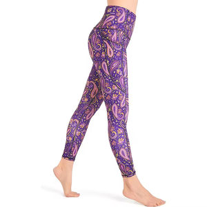 Leggings de yoga fitness taille haute pour femmes, leggings imprimés sublimés avec logo à la taille, leggings pour femmes, nouveau style - Product Image 2