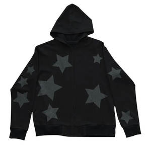 Sudadera con capucha para hombre con detalle de logotipo de diamantes de imitación y aspecto Premium Sudadera con capucha mezclada de algodón brillante para hombre - Product Image 3