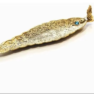 Quemador de Metal de Acacia redondo de HF Crafts, soporte de barra de incienso de cobre hecho a mano para uso religioso, incienso de tubo de incienso de bajo precio - Product Image 1