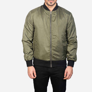 Chaqueta Bomber de Invierno para Hombre, Cuello Alto de Lona, Logotipo Frontal, Impermeable, Forro Suave, Ropa Exterior - Product Image 2
