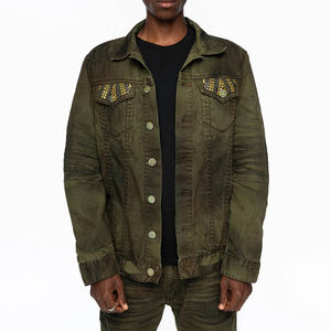 2025 New Design Spring and Autumn New Denim <b>Jacket</b> Men's Trendy Street Youth <b>Slim</b> <b>Fit</b> Casual <b>Jacket</b> - Product Image 1