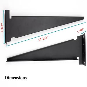 Adong's Heavy-Duty 17-Inch Metal Angle <b>Bracket</b> Wall-Mounted <b>Triangle</b> <b>Shelf</b> <b>Brackets</b> for Decorative Wall Mounting - Product Image 2