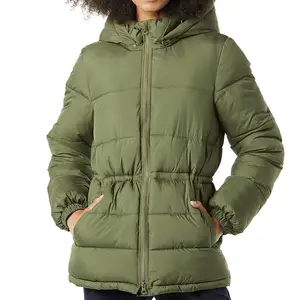 Kış kirpi hafif yalıtımlı Packable sıcak balon ceket kadınlar için en iyi kalite 100% polyester yeni tasarım balon ceket