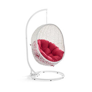<b>Hanging</b> Egg Chair Swing with Steel Stand Set - All Weather Construction - Wicker Rattan Swing - <b>Large</b> <b>Basket</b> Design - - Product Image 5