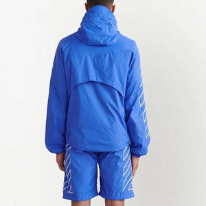 Vente chaude Nouvelle Mode Unisexe Bomber Coupe-Vent En Nylon Ensemble Casual Coupe-Vent avec Avant Logo Personnalisé Activités De Plein Air - Product Image 3