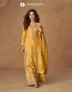 Salwar Kameez en soie Simar d'hiver avec séchage rapide et protection solaire pour les fêtes et les mariages-Catalogue complet disponible - Product Image 2