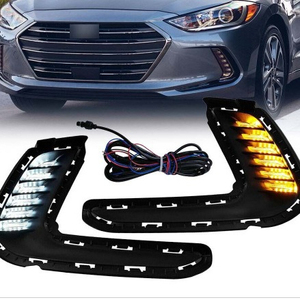 <span class=keywords><strong>Feux</strong></span> <span class=keywords><strong>de</strong></span> <span class=keywords><strong>jour</strong></span> à LED modifiés style <span class=keywords><strong>Mustang</strong></span> pour Hyundai Elantra <span class=keywords><strong>2016</strong></span> 2017 avec clignotants séquentiels tricolores - Product Image 1