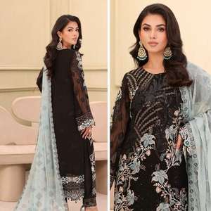 Vestidos de fiesta elegantes para mujer Ramsha colección de gasa bordada Vol F27 trajes de gasa más vendidos indios y paquistaníes - Product Image 4