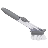 Brosse à Vaisselle Automatique Distributrice de Savon avec Manche Long, Éponge de Nettoyage, pour Cuisine et Lavage de Vaisselle