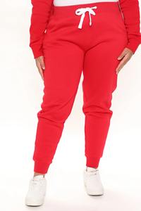Whole sale customizable slim fitted premium quality <b>women</b> sweat joggers trendy <b>fleece</b> basic <b>trousers</b> for <b>women</b> - Product Image 3
