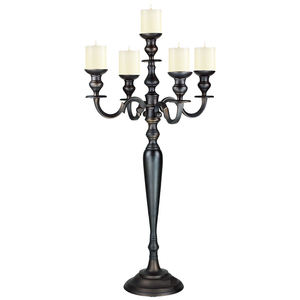 Best Selling Modern New Design Gold Finished 5 Arm Candelabra Metal Aluminum <b>Candle</b> Stand Customized Size Wedding Table Decorate - Product Image 4