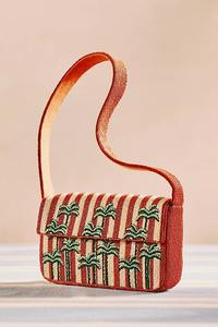 New Arrival Jacquard Fabric Evening Coin <b>Clutch</b> Bag <b>Women</b> Cotton Lining Zipper Embroidery Beading Trending Daily Accessory - Product Image 2