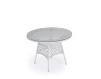 Ensemble de 4 chaises de salle à manger d'extérieur KUGU NIZIP Turquie, de haute qualité, en rotin tressé moderne avec structure en aluminium, pour hôtel