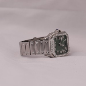 Excellente Qualité Luxe Moderne Élégant Cadran Vert Entièrement Glacé Élégant CVD Montres pour Hommes Disponible pour Prix d'Exportation - Product Image 5