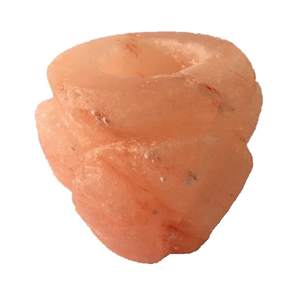 Lámpara de forma pequeña de sal del Himalaya, artesanías naturales ecológicas únicas de Pakistán para regalos de boda, portavelas decorativo para el hogar - Product Image 2