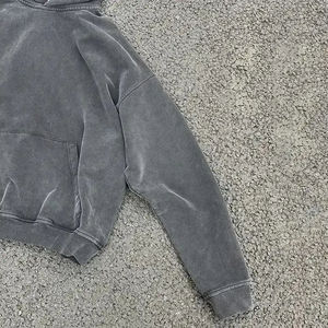 2025 nouveauté Logo personnalisé de haute qualité en vrac surdimensionné éponge française 100% coton Vintage lavé sweats à capuche coupe pour hommes pour l'hiver - Product Image 3