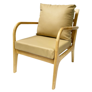 Revolving Comfortable GSD68056 Living Room Accent <b>Chair</b> with Wooden Frame and Faux Leather Cushion for Home Office - Product Image 4