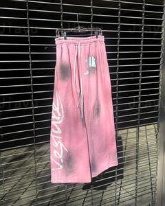 Pantalons de survêtement larges en nylon sur mesure en gros, pantalons de survêtement évasés, polyester, strass, jogging, pantalons de survêtement pour hommes - Product Image 3