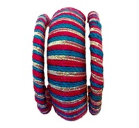 Bracelets multicolores de fil pour dames bracelets de mode à la mode ensemble de bracelets traditionnels indiens pour les filles