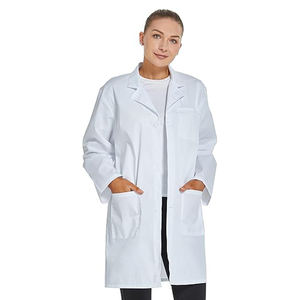 Blouse de laboratoire à boutons pour femmes, LOGO personnalisé, uniformes hospitaliers professionnels unisexes en coton et polyester, blouse de laboratoire blanche pour médecins - Product Image 2