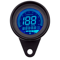 Premium Retro Multifungsi LED LCD Digital Dashboard Pengukur Bahan Bakar Tachometer Speedometer Odometer Sepeda Motor