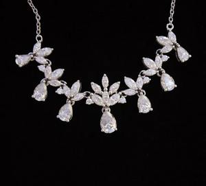 Collar de diamantes de moissanita en forma de pera de Plata de Ley 925 blanca, regalo de joyería de hip hop para ella - Product Image 4