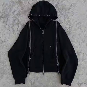 Survêtement en strass avec logo personnalisé, 100% coton, survêtements pour hommes d'extérieur, prix de gros personnalisé, vêtements d'entraînement pour hommes, survêtements - Product Image 2