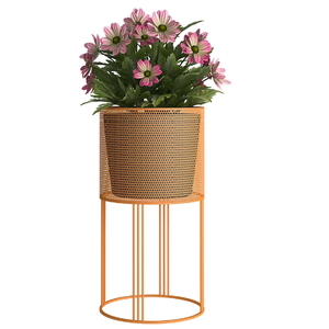 Maceta de Diseño de Malla Hecha a Mano con Soporte, Macetas de Metal con Logotipo Personalizado, Diseño Popular, Maceta Artesanal - Product Image 3