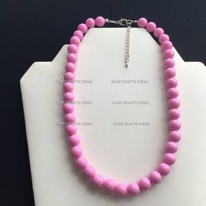 Vendeur chaud 2024 collier de perles de résine de couleur orange au prix d'usine en gros de STAR CRAFTS INDIA - Product Image 6