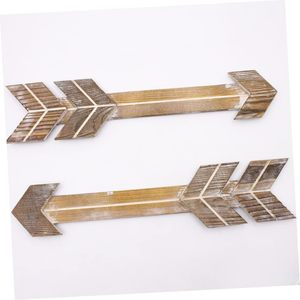 Placa de madera flechas carteles de oficina bandeja la decoración de la Oficina placa Rural pared Retro de madera flechas rústicas Bambú - Product Image 6