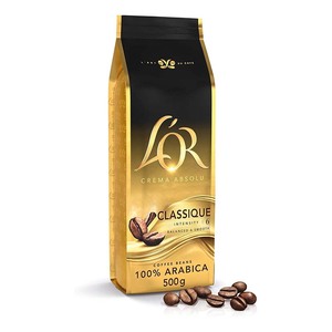 เมล็ดกาแฟ L'Or Crema absolu Classique 1กก. ผสมฝรั่งเศสพรีเมี่ยมรสชาติเข้มข้นสมดุล - Product Image 1