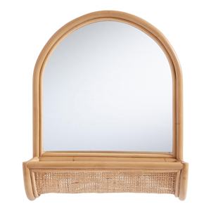 New Arrival <b>Vintage</b> Rattan Scalloped <b>Mirror</b> Wall Hanging Home Decoration OEM Custom Design Handmade From Vietnam Manufacturer - Product Image 2