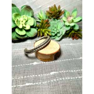 Sterling <b>Silver</b> <b>Cuff</b> <b>Bracelet</b> Handmade by Navajo Cultural Collectible Jewelry - Product Image 2