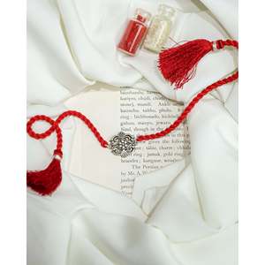 925 <b>Silver</b> Floral Mandala Rakhi Fashion <b>Charm</b> <b>Bracelet</b> with Elegant Design - Product Image 2