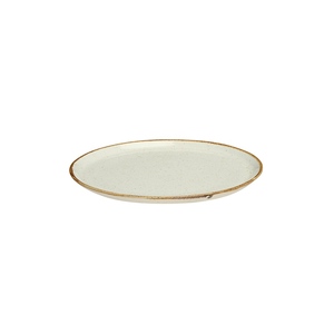 Assiette plate en porcelaine beige minimaliste de 20 cm pour les fêtes - Product Image 2