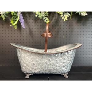 Bañera de cobre de lujo con un cálido brillo visual de cobre recubierto de blanco crea un ambiente de baño acogedor e íntimo. - Product Image 5