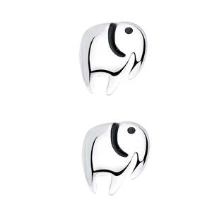 Orecchini a perno trendy in argento sterling placcato oro 18 carati con elefante, diamante, perla, fiore, piuma e freccia, ideali per fidanzamento - Product Image 3