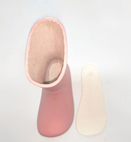 Bottes en caoutchouc à bout large pour enfants, sans chaussette, personnalisables, avec picots, pour la pluie, style pieds nus, vente en gros, fabricant