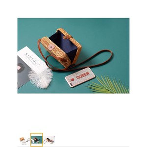 กระเป๋าหวายกระเป๋าหนังหวายเป็นมิตรต่อสิ่งแวดล้อมกระเป๋าชายหาดฤดูร้อนตะกร้าสานธรรมชาติผลิตจากเวียดนาม - Product Image 2